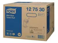 Een Toiletpapier Tork Mid-size T6 premium 2-laags 100m wit 127530 koop je bij Van Hoye Kantoor BV