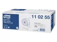 Een Toiletpapier Tork Mini jumbo T2 premium 3-laags 12x120mtr wit 110255 koop je bij Van Hoye Kantoor BV