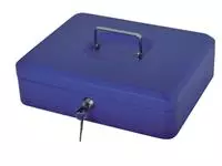 Een Caisse à monnaie Pavo avec monnayeur 300x240x90mm bleu koop je bij QuickOffice BV