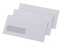 Een Envelop Quantore 110x220mm venster 3x10cm links zelfkl 500st koop je bij Totaal Kantoor Goeree