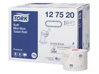 Een Toiletpapier Tork Mid-size T6 premium 2-laags 90m wit 127520 koop je bij Van Hoye Kantoor BV