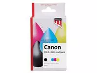 Inktcartridge Quantore alternatief tbv Canon PGI-5 CLI-8 zwart + 3 kleuren