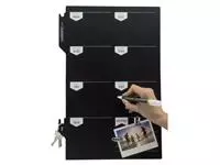 Een Krijtbord securit silhouette weekplanner zwart + 1 marker koop je bij EconOffice