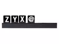 Een Letterplank Securit zwart 1 meter inclsusief set letters,cijfers en symbolen koop je bij KantoorProfi België BV