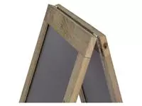Een Stoepbord Securit 72x131x4cm steigerhout koop je bij KantoorProfi België BV