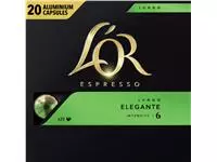 Een Koffiecups L'Or espresso Lungo Elegante 20 stuks koop je bij Totaal Kantoor Goeree
