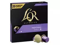 Een Koffiecups L'Or espresso Lungo Profondo 20 stuks koop je bij Van Leeuwen Boeken- en kantoorartikelen