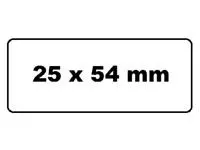 Een Labeletiket Quantore 11352 54x25mm retour wit koop je bij Kantoorvakhandel van der Heijde