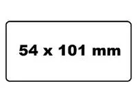 Een Labeletiket Quantore 99014 54x101mm badge wit koop je bij KantoorProfi België BV