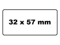 Een Labeletiket Quantore 11354 57mmx32mm wit koop je bij Van Leeuwen Boeken- en kantoorartikelen