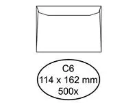 Een Envelop Hermes bank C6 114x162mm gegomd wit doos à 500 stuks koop je bij EconOffice