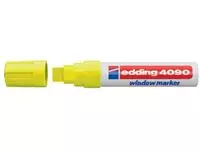 Een Krijtstift edding 4090 window schuin 4-15mm neon geel blister à 1 stuk koop je bij Van Hoye Kantoor BV