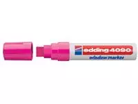 Viltstift edding 4090 window schuin 4-15mm neon roze blister à 1 stuk