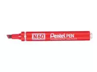 Een Viltstift Pentel N60 schuin 1.2-6mm rood koop je bij EconOffice