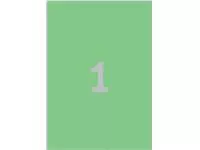 Etiket Avery Zweckform 3472 210x297mm A4 groen 100stuks