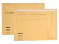 Een Vouwmap Quantore Folio ongelijke zijde 250gr beige koop je bij Goedkope Kantoorbenodigdheden