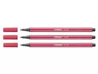 Een Viltstift STABILO Pen 68/50 medium donkerrood koop je bij Van Leeuwen Boeken- en kantoorartikelen