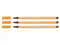 Een Viltstift STABILO Pen 68/54 medium oranje koop je bij Van Leeuwen Boeken- en kantoorartikelen
