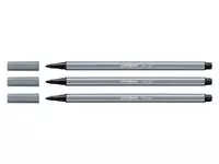 Een Viltstift STABILO Pen 68/96 medium donkergrijs koop je bij Van Leeuwen Boeken- en kantoorartikelen