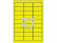 Een Etiket Avery L6004-25 63.5x29.6 neon geel 675stuks koop je bij KantoorProfi België BV