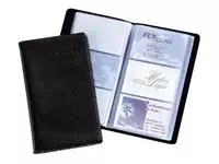 Een Visitekaartmap Sigel VZ171 voor 120 kaarten 90x58mm kunstleer zwart koop je bij EconOffice