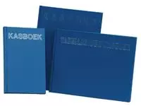 Kasboek 103x165mm 192blz 1 kolom blauw
