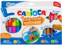 Een Verfstift Carioca Temperello set à 24 kleuren koop je bij Van Hoye Kantoor BV