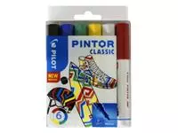 Een Verfstift Pilot Pintor classic fijn assorti etui à 6 stuks koop je bij Alles voor uw kantoor