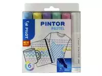 Een Verfstift Pilot Pintor pastel medium assorti etui à 6 stuks koop je bij EconOffice