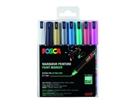 Verfstift Posca PC1MR extra fijn metallic assorti set à 8 stuks