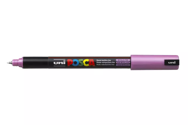 Een Verfstift Posca PC1MR extra fijn metallic roze koop je bij Van Hoye Kantoor BV