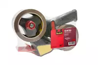 Een Verpakkingstape dispenser Scotch met 2 rollen Secure seal tape 50mmx66m bruin koop je bij NiceSupplies.nl