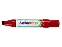 Een Viltstift Artline 100 schuin 7.5-12mm rood koop je bij Van Leeuwen Boeken- en kantoorartikelen