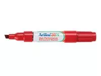 Een Viltstift Artline 30 schuin 2-5mm rood koop je bij Van Leeuwen Boeken- en kantoorartikelen