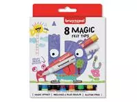 Een Viltstift Bruynzeel Kids Magic Points blister à 8 stuks assorti koop je bij Van Leeuwen Boeken- en kantoorartikelen