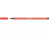 Een Viltstift STABILO Pen 68/40 medium lichtrood koop je bij Van Hoye Kantoor BV