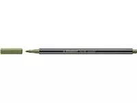 Een Viltstift STABILO Pen 68/843 medium metallic lichtgroen koop je bij Goedkope Kantoorbenodigdheden