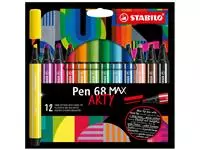 Een Viltstift STABILO Pen 68 /12 Max Arty assorti etui à 12 stuks koop je bij Totaal Kantoor Goeree