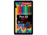 Een Viltstift STABILO Pen 68/10 Arty medium assorti blik à 10 stuks koop je bij Goedkope Kantoorbenodigdheden