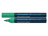 Een Viltstift Schneider Maxx 230 rond 1-3mm groen koop je bij Van Hoye Kantoor BV