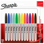 Viltstift Sharpie rond fijn assorti blister à 12 stuks