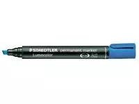 Een Viltstift Staedtler Lumocolor 350 permanent schuin blauw koop je bij EconOffice