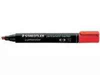 Een Viltstift Staedtler Lumocolor 350 permanent schuin rood koop je bij Van Leeuwen Boeken- en kantoorartikelen