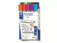 Een Viltstift Staedtler Lumocolor 351 whiteboard set à 10 stuks assorti koop je bij Van Leeuwen Boeken- en kantoorartikelen