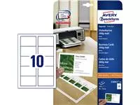 Een Visitekaart Avery Zweckform C32011-25 85x54mm 200gr 250stuks koop je bij EconOffice