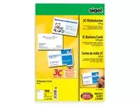 Een Visitekaart Sigel 85x55mm 225gr gladde zijden wit 100 stuks koop je bij EconOffice