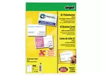 Een Visitekaart Sigel 85x55mm blanco 225gr ronde hoeken wit 100 stuks koop je bij Unimark Office B.V.