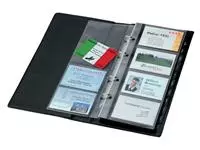 Een Visitekaartringband Sigel VZ300 voor 200 kaarten 90x58mm kunststof zwart koop je bij KantoorProfi België BV