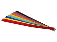 Een Vlechtstroken Folia 50x1cm 130gr 200 stroken assorti kleuren koop je bij MV Kantoortechniek B.V.
