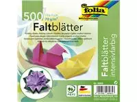 Een Origami papier Folia 70gr 15x15cm 500 vel assorti kleuren koop je bij KantoorProfi België BV